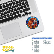 Bulldog Sticker - Stained Glass Bulldog Decal for Dog Lovers, Unique Wall Art, Car Decoration & Gift Idea