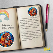 Bulldog Sticker - Stained Glass Bulldog Decal for Dog Lovers, Unique Wall Art, Car Decoration & Gift Idea