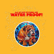 Bulldog Sticker - Stained Glass Bulldog Decal for Dog Lovers, Unique Wall Art, Car Decoration & Gift Idea