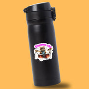 Drummer-Cat Sticker | Drummer Playing Cat | Fun Musician Cat Art | Cute Cat Decal | Gifts for Musicians & Cat Lovers