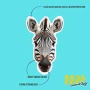 Zebra Sticker | Zebra Head Decal for Walls & Laptops | Fun Animal Decor