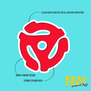 45 Record Adaptor Sticker | Vinyl Record Accessories | Retro Music Decor | Fun & Colorful Vinyl Sticker for DJs Collectors