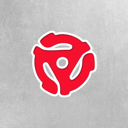 45 Record Adaptor Sticker | Vinyl Record Accessories | Retro Music Decor | Fun & Colorful Vinyl Sticker for DJs Collectors