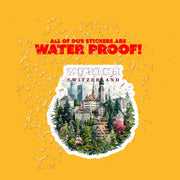 Zurich Sticker - Switzerland Skyline Decal, Travel Souvenir, Water-Resistant Laptop, Phone & Car Decoration