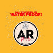 Arkansas Pride Sticker - Arkansas State Abbreviation Decal for Car, Laptop & Water Bottle | Perfect Arkansas Gift Souvenir