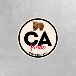 California Pride Sticker - California State Abbreviation Decal for Car, Laptop & Water Bottle | Perfect California Gift Souvenir