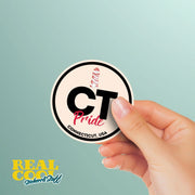 Connecticut Pride Sticker - Connecticut State Abbreviation Decal for Car, Laptop & Water Bottle | Perfect Connecticut Gift Souvenir