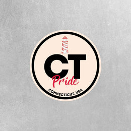 Connecticut Pride Sticker - Connecticut State Abbreviation Decal for Car, Laptop & Water Bottle | Perfect Connecticut Gift Souvenir