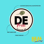 Delaware Pride Sticker - Delaware State Abbreviation Decal for Car, Laptop & Water Bottle | Perfect Delaware Gift Souvenir