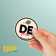 Delaware Pride Sticker - Delaware State Abbreviation Decal for Car, Laptop & Water Bottle | Perfect Delaware Gift Souvenir
