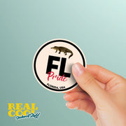 Florida Pride Sticker - Florida State Abbreviation Decal for Car, Laptop & Water Bottle | Perfect Florida Gift Souvenir