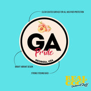 Georgia Pride Sticker - Georgia State Abbreviation Decal for Car, Laptop & Water Bottle | Perfect Georgia Gift Souvenir