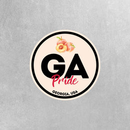 Georgia Pride Sticker - Georgia State Abbreviation Decal for Car, Laptop & Water Bottle | Perfect Georgia Gift Souvenir
