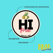 Hawaii Pride Sticker - Hawaii State Abbreviation Decal for Car, Laptop & Water Bottle | Perfect Hawaii Gift Souvenir