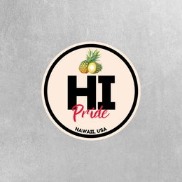 Hawaii Pride Sticker - Hawaii State Abbreviation Decal for Car, Laptop & Water Bottle | Perfect Hawaii Gift Souvenir