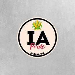 Iowa Pride Sticker - Iowa State Abbreviation Decal for Car, Laptop & Water Bottle | Perfect Iowa Gift Souvenir