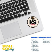 Kansas Pride Sticker - Kansas State Abbreviation Decal for Car, Laptop & Water Bottle | Perfect Kansas Gift Souvenir