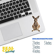 Kangaroo Sticker | Cute Animal Decal for Car, Laptop & Scrapbook | Aussie Kangaroo Vinyl Art
