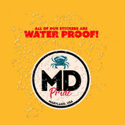 Maryland Pride Sticker - Maryland State Abbreviation Decal for Car, Laptop & Water Bottle | Perfect Maryland Gift Souvenir