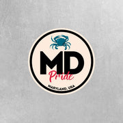 Maryland Pride Sticker - Maryland State Abbreviation Decal for Car, Laptop & Water Bottle | Perfect Maryland Gift Souvenir