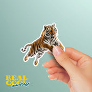 Tiger Sticker | Tiger Jumping Decal | Orange Tiger Decal