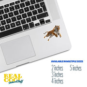 Tiger Sticker | Tiger Jumping Decal | Orange Tiger Decal