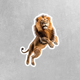 Lion Sticker | Lion Jump Decal | King Of The Jungle Decal