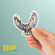 Owl Sticker | Flying Owl Sticker | Perfect Gift for Bird Watchers & Owl Enthusiasts