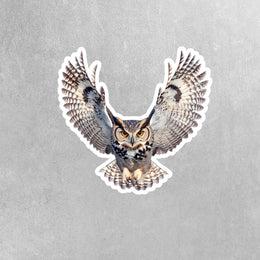 Owl Sticker | Flying Owl Sticker | Perfect Gift for Bird Watchers & Owl Enthusiasts
