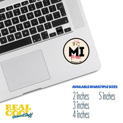 Michigan Pride Sticker - Michigan State Abbreviation Decal for Car, Laptop & Water Bottle | Perfect Michigan Gift Souvenir
