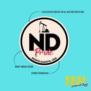 North Dakota Pride Sticker - North Dakota State Abbreviation Decal for Car, Laptop & Water Bottle | Perfect North Dakota Gift Souvenir