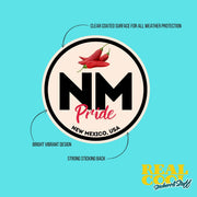New Mexico Pride Sticker - New Mexico State Abbreviation Decal for Car, Laptop & Water Bottle | Perfect New Mexico Gift Souvenir