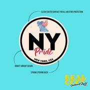 New York Pride Sticker - New York State Abbreviation Decal for Car, Laptop & Water Bottle | Perfect New York Gift Souvenir