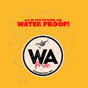 Washington Pride Sticker - Washington Abbreviation Decal for Car, Laptop & Water Bottle | Perfect Washington Gift Souvenir