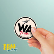 Washington Pride Sticker - Washington Abbreviation Decal for Car, Laptop & Water Bottle | Perfect Washington Gift Souvenir