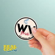 West Virginia Pride Sticker - West Virginia Abbreviation Decal for Car, Laptop & Water Bottle | Perfect West Virginia Gift Souvenir