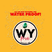 Wyoming Pride Sticker - Wyoming Abbreviation Decal for Car, Laptop & Water Bottle | Perfect Wyoming Gift Souvenir