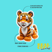 Balloon Tiger Sticker - Tiger Sticker - Fun Tiger Decal - Balloon Animal Sticker