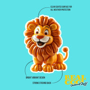 Balloon Lion Sticker - Lion Sticker - Fun Lion Decal - Balloon Animal Sticker