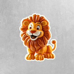 Balloon Lion Sticker - Lion Sticker - Fun Lion Decal - Balloon Animal Sticker