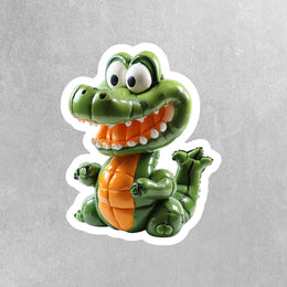 Balloon Gator Sticker - Gator Sticker - Fun Gator Decal - Balloon Animal Sticker