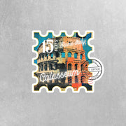 Rome Sticker - Colosseum Sticker - Italy Stamp Sticker
