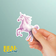 Unicorn Sticker - White Unicorn Decal for Laptop, Water Bottle, Car & More - Cute Unicorn Vinyl Art Decor