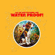 Beagle Sticker - Stained Glass Beagle Decal for Dog Lovers, Cute Pet Art, Waterproof Vinyl Design, Home & Car Decor