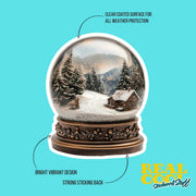Winter Snow Globe Sticker - Cute Holiday Decor, Snowy Scene Vinyl Stickers for Laptops, Scrapbooking & Gift Tags