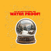 Winter Snow Globe Sticker - Cute Holiday Decor, Snowy Scene Vinyl Stickers for Laptops, Scrapbooking & Gift Tags