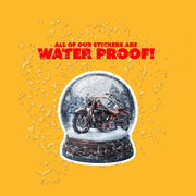 Winter Snow Globe Sticker - Motorcycle Water Globe Sticker - Motorcycle Sticker