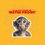 Monkey Sticker - Cute Animal Vinyl Decal, Monkey Wall Art, Fun Jungle Decor, Car Stickers & Party Favors