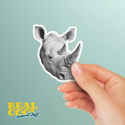 Rhino Sticker | Rhinoceros Head Decal | Rhinoceros Sticker