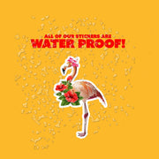 Pink Flamingo Sticker | Cute Tropical Décor, Waterproof Vinyl Decal for Laptops, Water Bottles & Scrapbooking